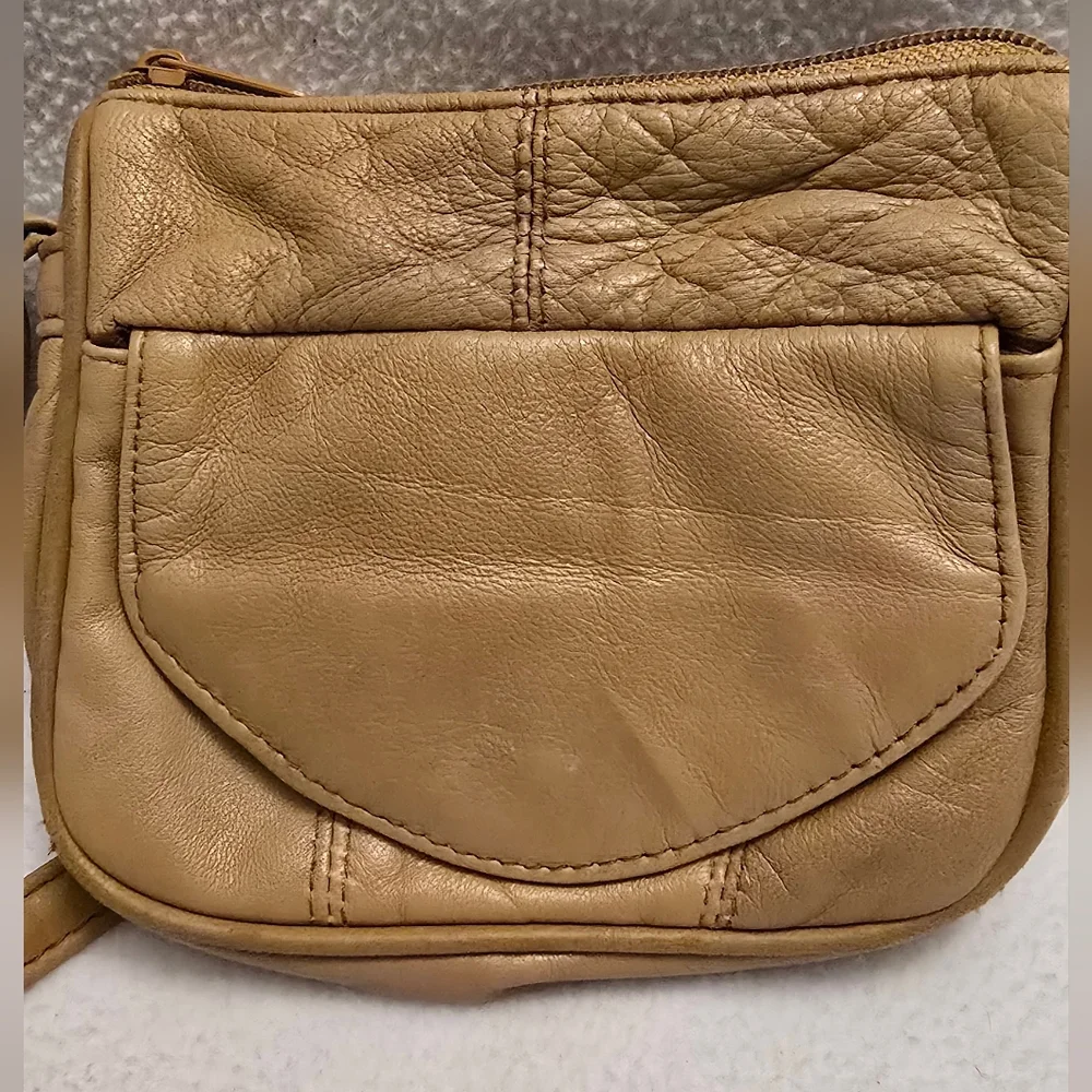 Tan Faux Leather Small Purse